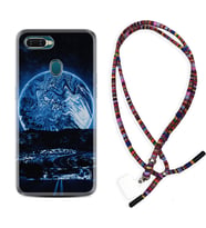 Oppo A5S A15 A16 A54 A55 A73 A74 Kılıf Boyun Asklı Rasta Silikon Mavi Gece 1605