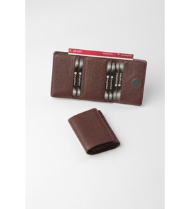 Cengiz Pakel Hakiki Deri Gizli Mıknatıs Detaylı Unisex Cüzdan - 13708 - Bordo
