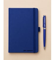 Kişiye Özel Lastikli Defter & Kalem (Lacivert)