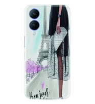 Vivo Y17S Kılıf Resimli Desenli Baskılı Silikon Bonjour Paris 1419