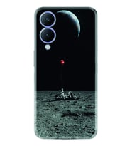 Vivo Y17S Kılıf Silikon Desen Özel Seri Astronoot Red Baloon 1608
