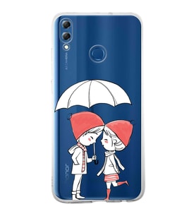 Huawei Honor 8x Uyumlu Kapak Aşk Tasarımlı Şeffaf Silikon Kılıf