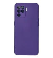 Reno 5 Lite Kılıf Nano içi Kadife Silikon - Mor