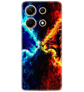 Infınix Note 30 Kılıf Silikon Desen Özel Seri Red Blue Leon 1714