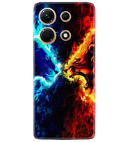 Infınix Note 30 Kılıf Silikon Desen Özel Seri Red Blue Leon 1714
