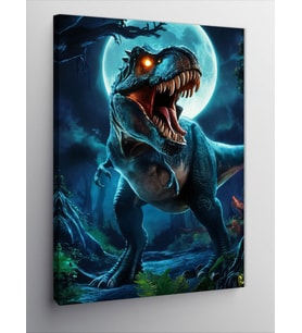 Kanvas Tablo Vahşi Doğada T-Rex Dinazor