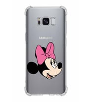 Samsung Galaxy S8  Köşe Korumalı Antişok Kapak Minnie Mouse Tasarımlı Şeffaf  Kılıf