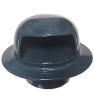 TEMMENFEZ FAN MENFEZİ MUTFAK ASPİRATÖR ÇIKIŞI RÜZGAR ÖNLEYİCİ TEREKLİ İÇ ÇAP 100 MM (Antrasit)