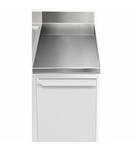 Electrolux Professional Üst Tabla, Sırtlı, 400 Mm, 1,5 Mm Kalınlıkta Üst Tabla 18 Mm Kalınlığında Ses Sönümlendirici Malzeme Ve Ayrıca 2 Paslanmaz Kayıtla Güçlendirilmiştir - Modular Line TPLA4A
