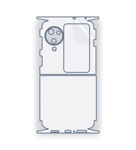 SChitec OPPO Find N3 Flip Uyumlu Fullbody Arka Kaplama Hidrojel Koruyucu Film