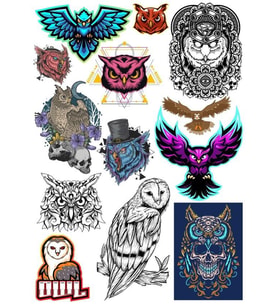 Baykuş Sticker Set-4 13 Parça Telefon, Tablet, Defter, Laptop Sticker