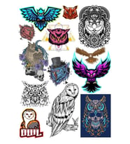 Baykuş Sticker Set-4 13 Parça Telefon, Tablet, Defter, Laptop Sticker