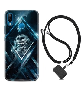 Huawei P20 Lite Mate 10 20 Lite Pro P40 Lite KılıfBoyun Askılı Silikon Old Owl 1649