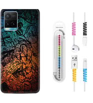 Vivo Y11S Y21S Y20 Y20S Y70 Kılıf Kablo Koruma Spiral Silikon İşaretler Tuval 1716