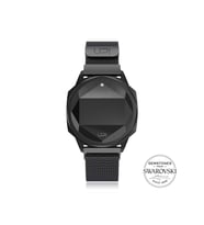 Upwatch İsim Yazılabilir Icon Big Black Swarovski Kadın Kol Saati