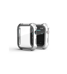 Apple Watch 7 41mm Uyumlu Tank Zırh Kasa ve Ekran Koruyucu Zore Watch Gard 10 (Gümüş)