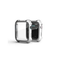 Apple Watch 7 41mm Uyumlu Tank Zırh Kasa ve Ekran Koruyucu Zore Watch Gard 10 (Gümüş)