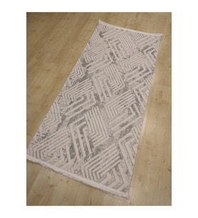 HALIMARKA HALIMARKA K-KFTN KF006G KREM GRİ MODERN HALI YOLLUK 97X200 CM