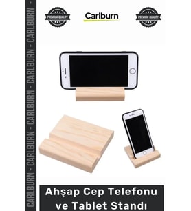 Özel Üretim Kaliteli Doğal Masif Masaüstü Ergonomik Şık Tasarım Ahşap Cep Telefonu Tablet Standı