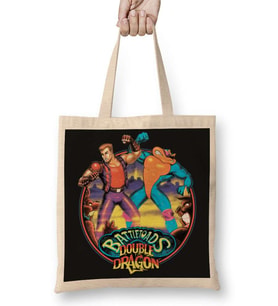 Battletoads Double Dragon Bez Çanta Uzun Saplı