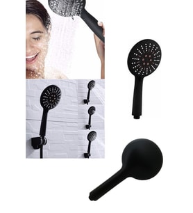 Piano Black Siyah 3 Fonksiyonlu Duş Başlığı