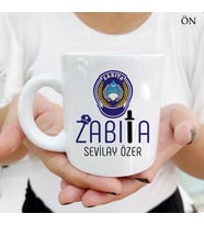 Zabıta Belediye Renkli Tasarımlar ve Dekoratif Kişiye Özel Kupa Bardaklar