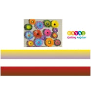 Sarı - Lila / Koyu Kırmızı - Kahverengi Renk Geçişli Quilling Kağıdı