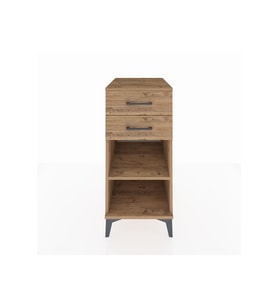 Kronos Komodin Tek Raflı 2 Çekmeceli 44x59x96 Çam-Çam