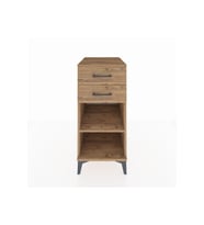 Kronos Komodin Tek Raflı 2 Çekmeceli 44x59x96 Çam-Çam