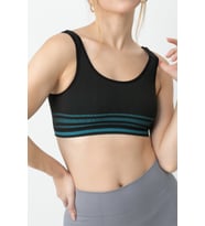 Gigotto Seamless Çizgili Büstiyer-011 (Siyah)