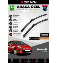 Renault Clio 3 HB Ön Cam Silecek Seti 2005-2012 Premium Araca Özel 60-40 Cm A+ Kalite