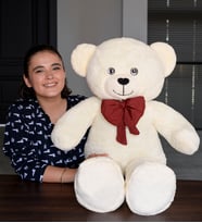 Pandamkee Sevimli 100 cm Ayıcık (%100 Yerli ) (Krem)