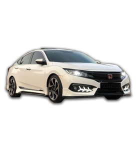 Honda Civic FC5 Sedan (2015-2021) Sonrası Mugen Marşpiyel Takımı (Plastik)