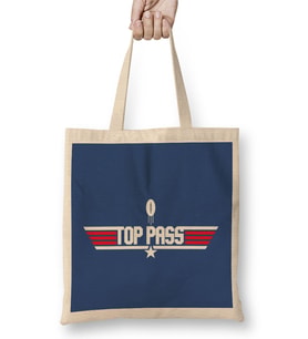Top Gun Top Pass Rugby Ball Logo Bez Çanta Uzun Saplı