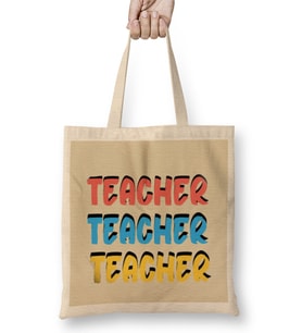 Teacher Gift-Learning Inspire-Science Student School-Inspirational KIDS WOMEN Men Bez Çanta Uzun Saplı