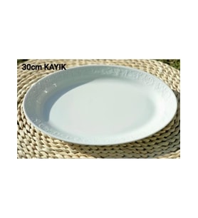 Güral Porselen Beyaz Kayık Tabak 30 cm