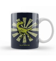 Velociraptor Retro Japanese Kupa Bardak Porselen