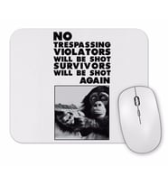 Macaco Atirador Branca Mouse Pad