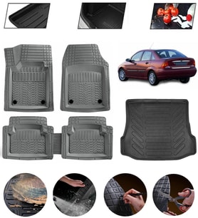 Ford Focus 1 Hatchback  Uyumlu Paspas Araca Özel Bagaj Havuzu MBS Gri