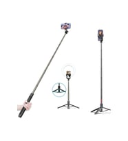 Katlanabilir Çok Fonksiyonlu Selfie Tripod Vlog Uzaktan Kumandalı 4'ü Birlikte