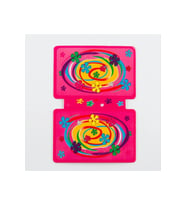 Çiçek Desenli Kolye Kartı (Pembe)
