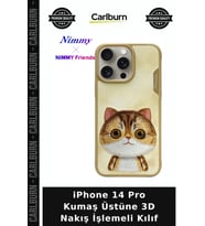 iPhone 14 Pro Kumaş Üstüne 3D Nakış İşlemeli Kılıf Stil Aksesuarı Hediyelik Kapak Cihaz Kılıfı