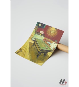 Van Gogh Gece Kafesi, Çerçevesiz Yüksek Kalite Duvar Afişi - Sanatsever Hediyesi