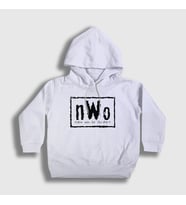 Presmono Unisex Çocuk Beyaz New World Order Wrestling Güreş Kapüşonlu Sweatshirt 424367tt (Beyaz)