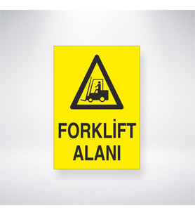 Forklift Alanı 21x35 Arkası Yapışkanlı Levha
