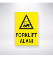 Forklift Alanı 21x35 Arkası Yapışkanlı Levha