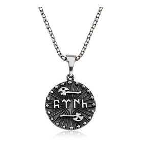 Gümüş Türk Yazılı Kolye SL1633