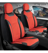 Renault Megane 4 İcon Uyumlu Lüx Deri Detaylı Tay Tüyü Oto Koltuk Kılıfı Ön Arka Takım Edition KIRMIZI