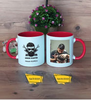 Erkek Kuaförü Kupa Bardak Kırmızı Fotoğraflı Kuaförler Günü Hediyesi