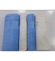 Romans Bambu 4lü Banyo Havlu Takımı Mavi/Krem